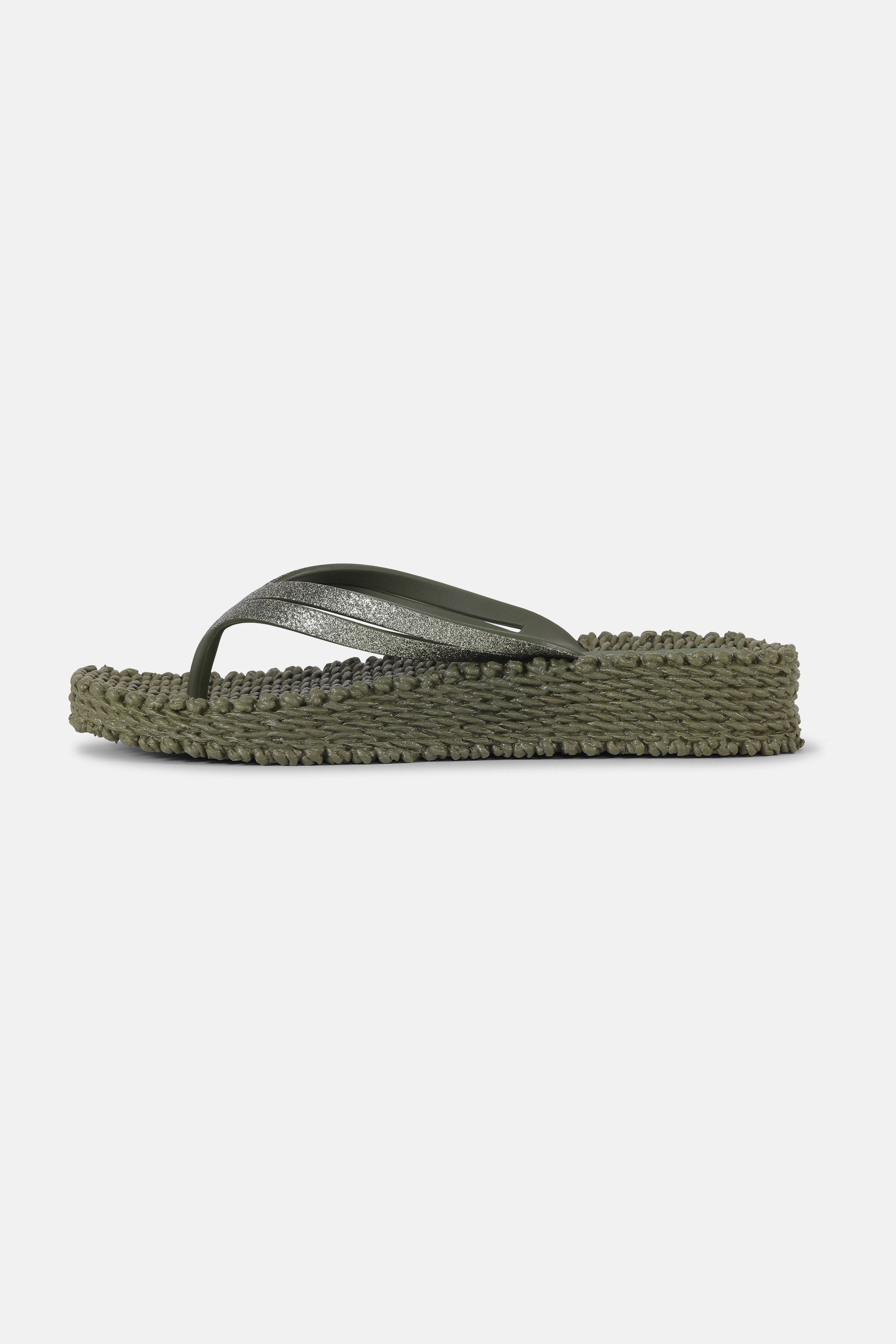 Plateau Flip-Flops Glitter - Army